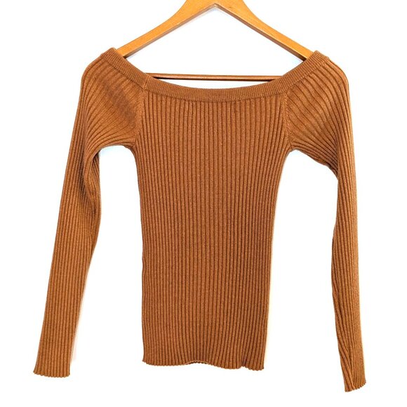 House of Harlow 1960 X Revolve | Dove Rib Sweater in Rust Orange Brown | Medium - Picture 6 of 11